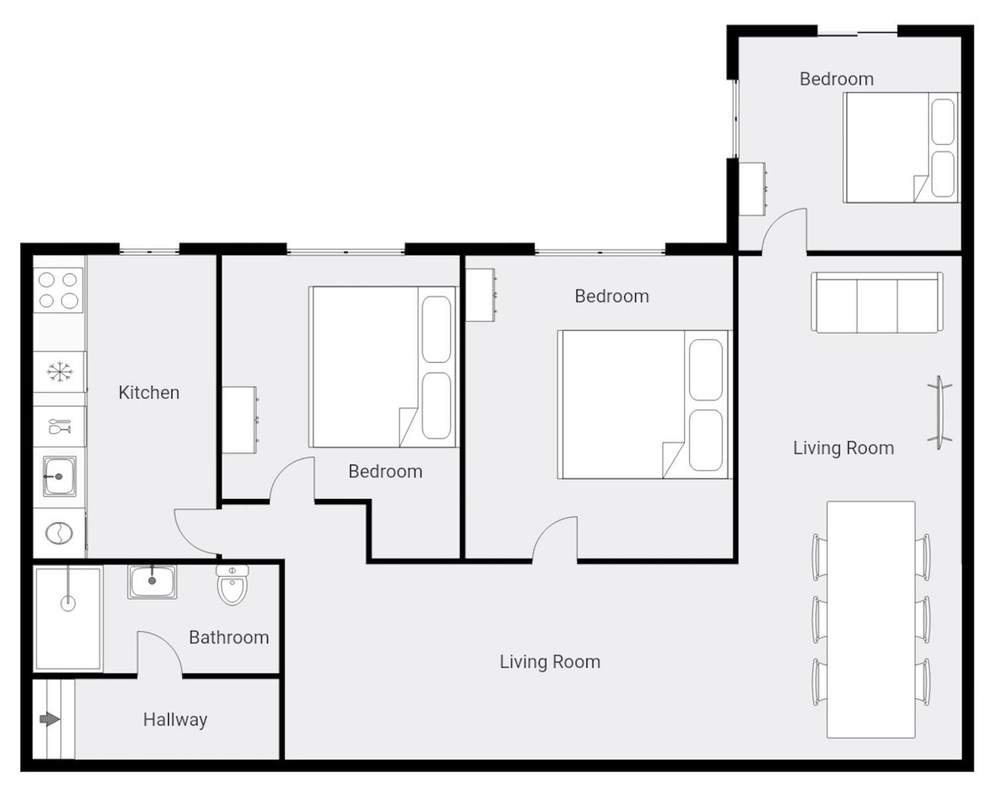 Three-Bedroom Apartment - High Floor